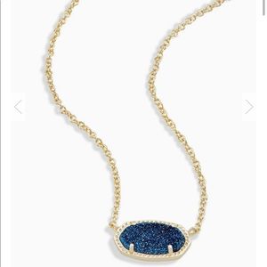 Kendra Scott Elisa Pendant Necklace in Drusy Blue